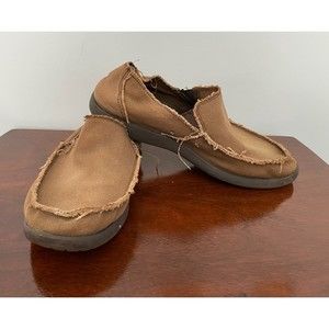 Crocs Men's Sz 13 Santa Cruz Slip On Canvas Loafer Shoe Comfort Lightweight